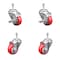 Service Caster 3 Inch Red Polyurethane Wheel Swivel 10mm Threaded Stem Caster Brake, 2PK SCC-TS20S314-PPUB-RED-TLB-M1015-2-S2 - alternate 2